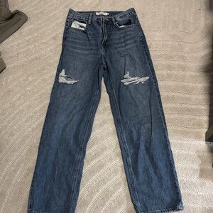 Classic Blue Distressed Jeans